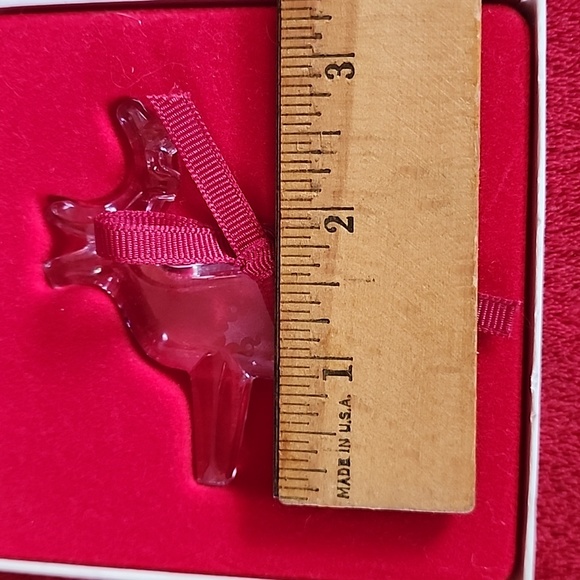 1986 Vintage, Orrefors Crystal Christmas Reindeer Ornament. In Original Box. - Picture 8 of 8
